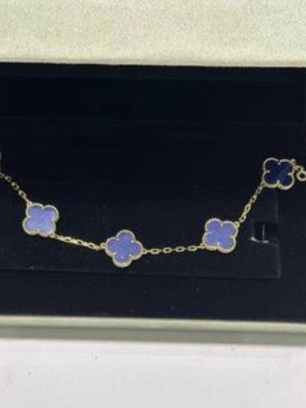 Gold Alhambra Lapis Lazuli Bracelet by Van Cleef & Arpels